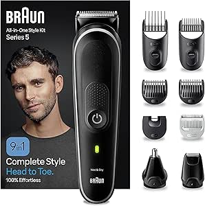 Braun Series 5 MGK5420 Hepsi Bir Arada Şekillendirme Seti, 9’u 1 Arada Erkek Bakım Kiti