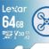 Lexar 64GB FLY High-Performance 1066x microSDXC™ UHS-I, up to 160MB/s read 60MB/s write C10 A2 V30 U3