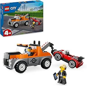 LEGO City Çekici Kamyon ve Spor Araba Tamiri 60435-4 Yaş ve Üzeri Çocuklar için Yaratıcı Oyuncak Yapım Seti (101 Parça)