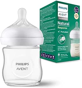 Philips Avent Natural Response Cam Biberon, 120 ml, 0 Ay ve Üstü, Doğal Tepkili Biberon Emziği, SCY930/01