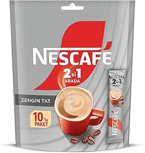NESCAFÉ 2’si 1 Arada Çözünebilir Kahve Karışımı 10’lu Paket (10 x 10 g)