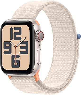 Apple Watch SE (2. nesil, 2023) GPS + Cellular 40 mm Yıldız Işığı Alüminyum Kasa Akıllı Saat ve Yıldız Işığı Spor Loop. Fitness ve Uyku Takibi, Trafik Kazası Algılama, Kalp Atış Hızı Takibi