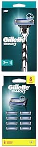 Gillette Mach 3 Makine 1 Up + Yedek Tıraş Bıçağı 8 Li + Tıraş Jeli 200 ml