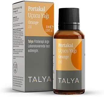 Talya%100 Saf Portakal Uçucu Yağı 10ml – Daha Canlı Cilt Görünümü – Selülit Bakımı – Difüzör için Aromaterapi Yağı
