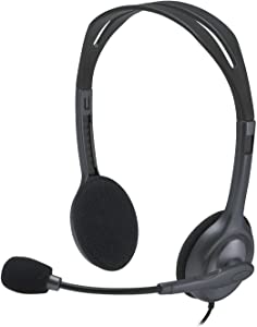 Logitech H111 Kablolu Stereo Kulak Üstü Mikrofonlu Kulaklık, Standart 3.5 mm Jak Girişi, 235 Kablo Uzunluğu, Siyah