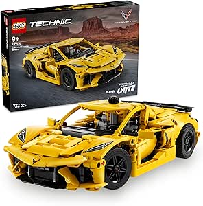 LEGO Technic Chevrolet Corvette Stingray 42205 – 9 Yaş ve Üzeri Erkek ve Kız Çocukları için Silindirli Motor ve Diferansiyel İçeren Yapım Seti, Çocuklar ve Yetişkinler için Hediye Fikri (732 Parça)