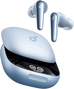 Soundcore by Anker Liberty 4 Pro, Bluetooth 5.4, IPX5 Suya Dayanıklı, Aktif Gürültü Önleme (ANC), True Wriless Stereo (TWS), Tek Şarjla 10 Saat Pil Ömrü, Mat Mavi
