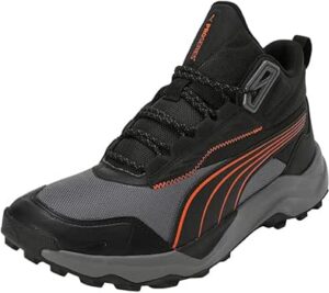 PUMA Erkek/Unisex Obstruct Pro Mid-PUMA Black-Flame Flicker Low Boot 43