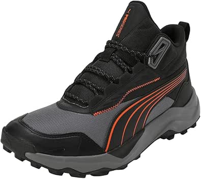 PUMA Erkek/Unisex Obstruct Pro Mid-PUMA Black-Flame Flicker Low Boot 43