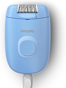 Philips 2000 Serisi Epilatör, Taşınabilir, Yıkanabilir Başlık, Mavi, BRE228/05
