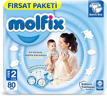 Molfix Bebek Bezi 2 Beden Mini Fırsat Paketi 3-6 kg 80 Adet