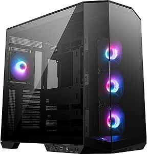 MSI MAG PANO 100R PZ Temperli Cam 3x120mm 1x120mm ARGB Fan ATX Panoramik Gaming Bilgisayar Kasası