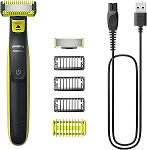 Philips OneBlade QP2824/10 Yüz ve Vücut Hibrit Tıraş Makinesi, Misket Limonu Yeşili, Kömür Grisi