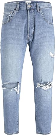 Jack %26 Jones Erkek JJIFRANK JJORIGINAL CROPPED MF 083 SN Blue Denim 31