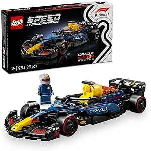 LEGO Speed Champions Oracle Red Bull Racing RB20 F1 Yarış Arabası 77243 – 10 Yaş ve Üzeri için Koleksiyonluk Sürücü Minifigürü İçeren Yapım Seti ve Sergileme Seti, Babalar Günü Hediyesi (251 Parça)