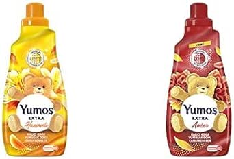 Yumoş Çamaşır Yumuşatıcısı Extra Konsantre Hanımeli 1440 ml ve Yumoş Extra Konsantre Çamaşır Yumuşatıcısı Amber 1440 ml