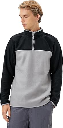 Koton Erkek Dik Yaka Uzun Kollı Fermuar Detaylı Renk Bloklu Sweatshirt, Siyah, S