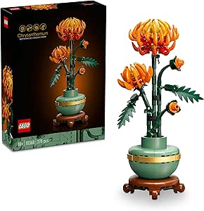 LEGO Icons Krizantem 10368 – Yetişkinler için Dekoratif Kasımpatı Çiçeği Yapım Seti (278 Parça)