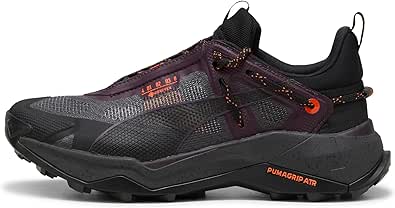 PUMA Kadın Explore NITRO GTX Wn-PUMA Black-Midnight Plum-Flame Flicker Low Boot 38.5