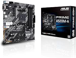 ASUS PRIME A520M-A II/CSM AMD A520 AM4 DDR4 4866 DP HDMI VGA M2 USB3.2 mATX ASUS 5X PROTECTION III Anakart