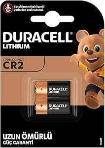 Duracell CR2 Yüksek Güçlü Lityum Pil (2’li Paket) 3V (CR15H270) – Uzun kullanım ömrü garantili – Alarm Sistemi Dedektörlerinde, LED Işıklarda Kullanım – 10 Yıl Depolama Ömrü Garantisi – Sızıntı Önleme