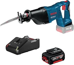 Bosch GSA 18V-LI Akülü Panter Testere (18 Volt, 1 x 4,0 Ah Akü, Şarj Cihazı, Ahşapta kesme derinliği: 250 mm, 2.700 strok/dk, Karton Kutuda)