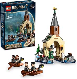 LEGO Harry Potter Hogwarts Şatosu Kayıkhanesi 76426 – 8 Yaş ve Harry Potter Hayranları Kız ve Erkek Çocukları için 7 Minifigür İçeren Yaratıcı Oyuncak Yapım Seti, Doğum Günü Hediyesi Fikri (350 Parça)
