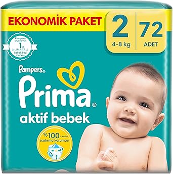 Prima Bebek Bezi Aktif Bebek 2 Beden 72 Adet Fırsat Paketi