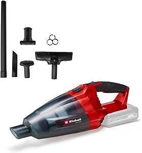 Einhell Akülü El Süpürgesi TE-VC 18 Li-Solo Power X-Change (18V, 42 mbar emiş gücü, 540 ml toz haznesi, 3 başlık, uzatma aparatı, duvar askısı dahil, akü dahil değildir) – 2347120