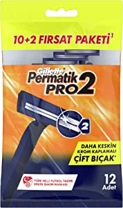 Gillette Permatik Pro2 Kullan At Erkek Tıraş Bıçağı 10+2 Adet Firsat Paketi
