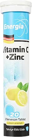 Energia Çinko & Vitamin C (400 Mg) Efervesan Tablet Takviye Edici Gıda
