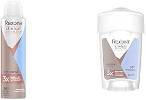 Rexona Clinical Protection Kadın Sprey Deodorant Confidence 150 ml ve Rexona Clinical Protection Kadın Stick Deodorant Shower Clean 45 ml