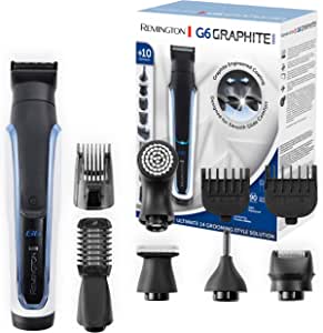 Remington G6 Bakım Kiti, Lityum Batarya, 10 Başlık / Tarak, Sakal Yumuşatma Fırçası, Erkek Sakal Düzeltici, Saç Kesme Makinesi, Vücut, Kulak Ve Burun Kılı Düzeltici PG6000