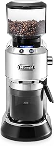 De’Longhi Dedica KG 521.M elektrikli kahve değirmeni, aroma fonksiyonlu 2,1” LCD ekran, tam metal gövde, paslanmaz çelik koni öğütücü, ayarlanabilir öğütme ayarı, gümüş