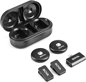 BOYA Omic-U Wireless İkili Yaka Mikrofonu Type-C (Siyah)