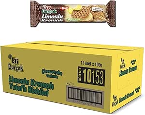 Eti Burçak Limonlu Kremalı Yulaflı Bisküvi 100 g x 12 Adet