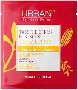 URBAN Care Twisted Curls Hibiscus & Shea Butter Kıvırcık ve Dalgalı Saçlara Özel Duş Öncesi Saç Bakım Maskesi 50 ml- Vegan