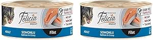 Felicia Yaş Kedi Maması, Somonlu Fileto, Tahılsız, 85 g 2li paket