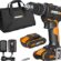 Worx WX370.1 20V/2.0Ah Li-on Çift Akülü Profesyonel Şarjlı Darbeli Matkap