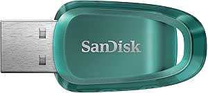 SanDisk Ultra Eco USB 3.2 Flash Sürücü 512 GB (100 MB/s’ye kadar okuma hızı, RescuePRO Deluxe, 5 yıl garanti)