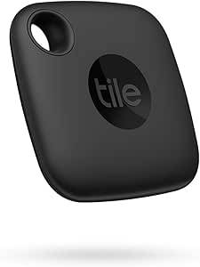 Tile Mate Smart Tag, Siyah, Bluetooth Takip Cihazı – Anahtarlar, Çantalar, Evcil Hayvanlar için Eşya Bulucu, 76 Metre Mesafeye Kadar, Suya Dayanıklı, iOS ve Android Uyumlu