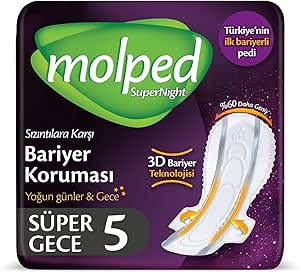 Molped Supernight Hijyenik Ped Gece 5 Adet