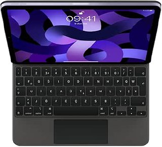 Apple Magic Keyboard: 11 inç iPad Pro ve iPad Air (4. ve 5. nesil) için iPad klavyesi ve kılıfı, harika yazma deneyimi, yerleşik trackpad, Türkçe F Klavye – Siyah