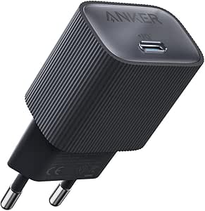 Anker Nano USB-C Duvar Şarj Cihazı, 30W, iPhone 14’ünüzü sadece 25 dakikada%50 şarj, Aşırı voltaj ve aşırı ısınmaya karşı koruma, GaN Teknolojisi, ActiveShield 3.0™, Siyah
