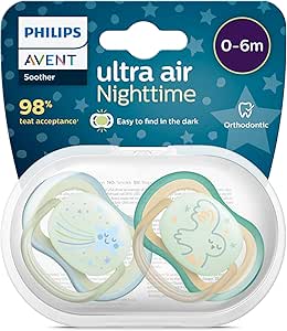 Philips Avent Ultra Air Gece Emziği 0-6 Ay, 2’li Paket, Erkek