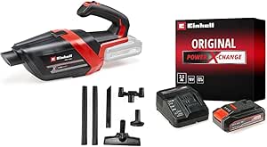 Einhell TE-HV 18/06 Li – Solo, Akülü El Süpürgesi ve Einhell 18V 2,5 Ah PXC Starter Kit (Başlangıç Seti)