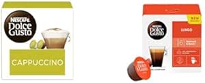 Nescafe Dolce Gusto Cappuccino 16 Kapsül 186.4 Gr (Ekstra Krema) ve Nescafe Dolce Gusto Lungo 16 Kapsül 89,6 Gr