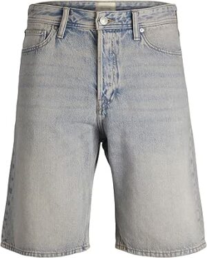 Jack %26 Jones Erkek JJIALEX JJORIGINAL SHORTS MF 784 Şort, Blue Denim, L