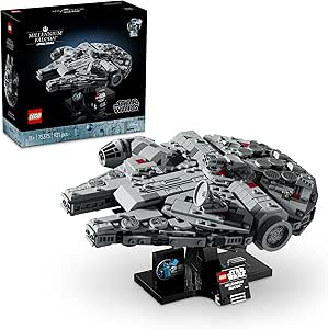 LEGO Star Wars Millennium Falcon 75375 – Star Wars Seven Yetişkin Kadınlar ve Erkekler için İnşa Edilebilen Koleksiyonluk Yaratıcı Starship Model Yapım Seti, Doğum Günü Hediyesi Fikri (921 Parça)