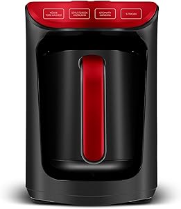 KARACA Hatır Köz Sütlü Türk Kahve Makinesi Imperial Red